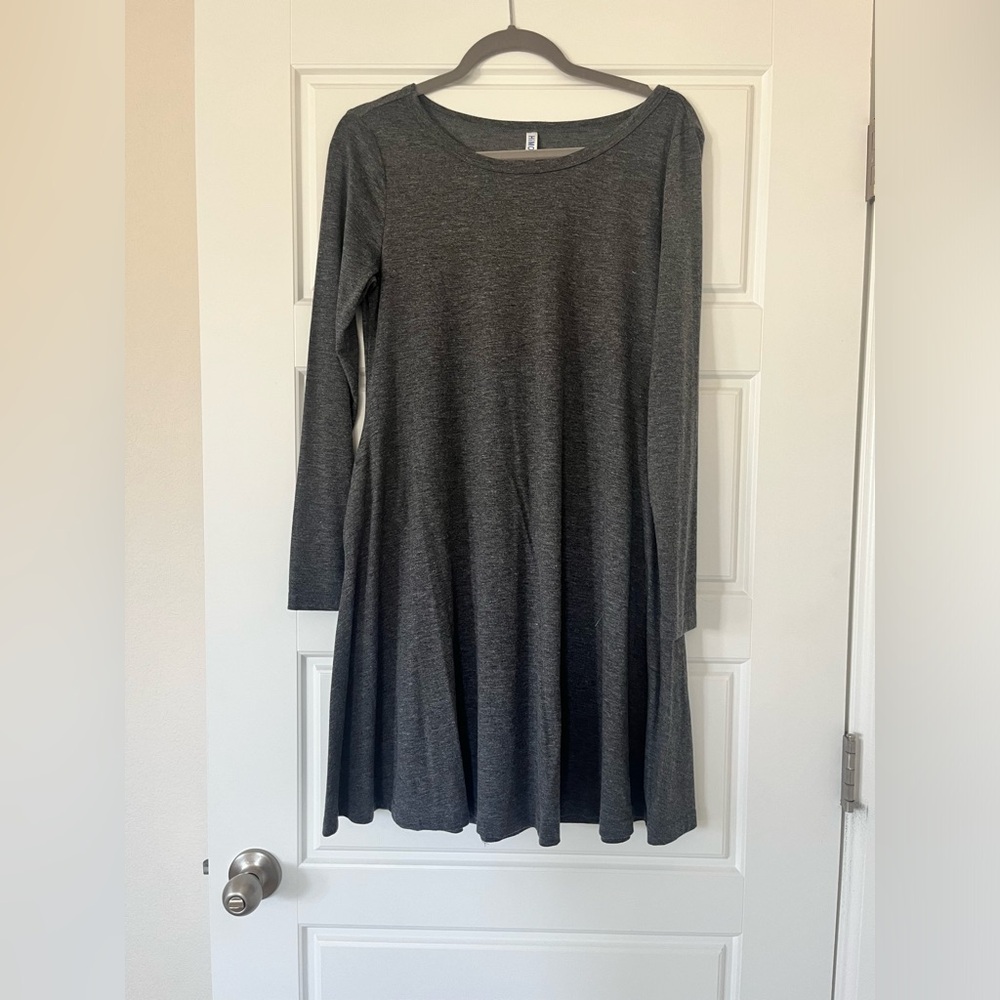Cozy A lined jersey long sleeve dress